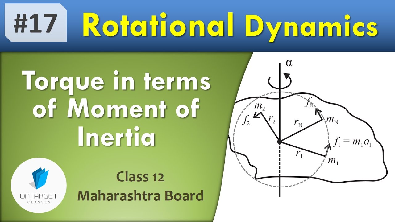 Torque in terms of Moment of Inertia (Derivation) | Rotational Dynamics | Class 12 | Maharashtra Brd