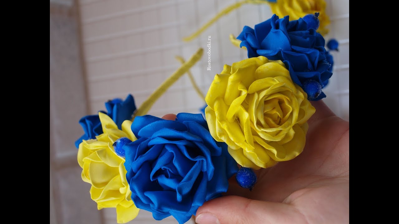 Ободок из фоамирана\Розочки своими руками\DIY