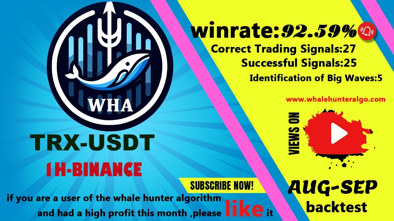 TRX-USDT BACKTEST WHALE HUNTER ALGO:AUG-SEP