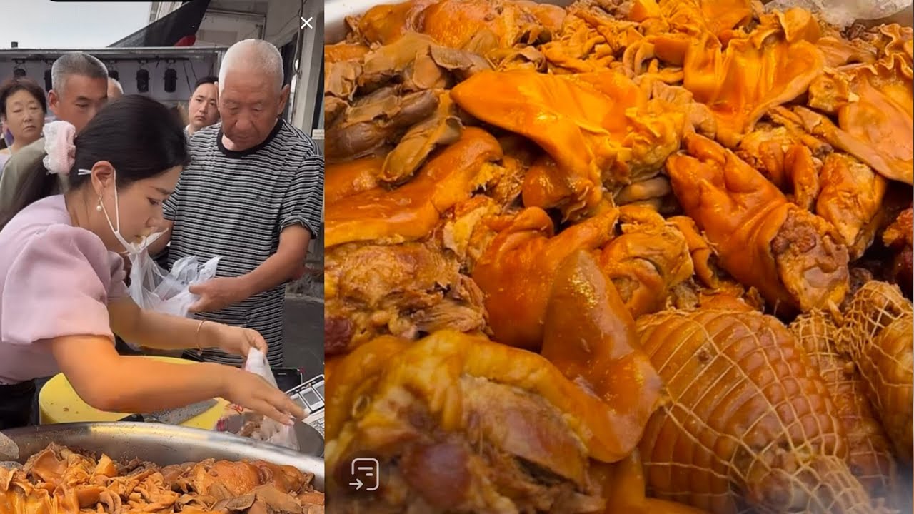 Cooking food live streaming. Selling braised meat. #cookingfood   #food