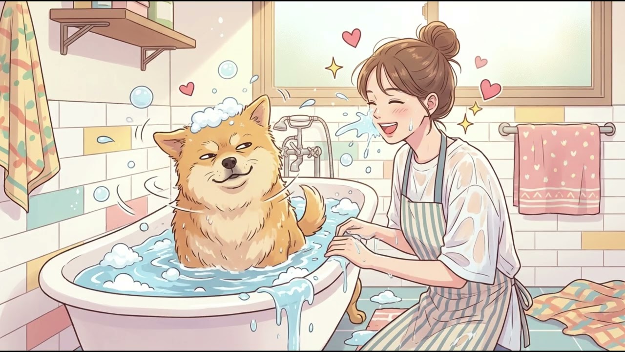 멍멍이 목욕대작