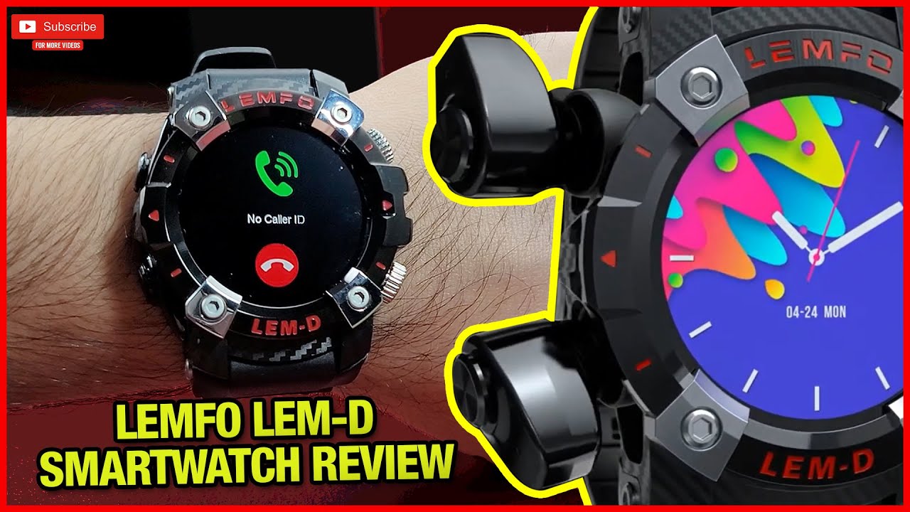 Lemfo Lemd Smartwatch with Stereo BT 5.0 Earbuds!