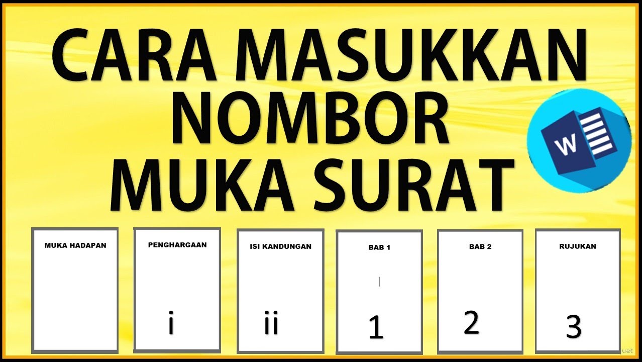Cara Masukkan Nombor Muka Surat di Microsoft Word (Roman & Nombor)