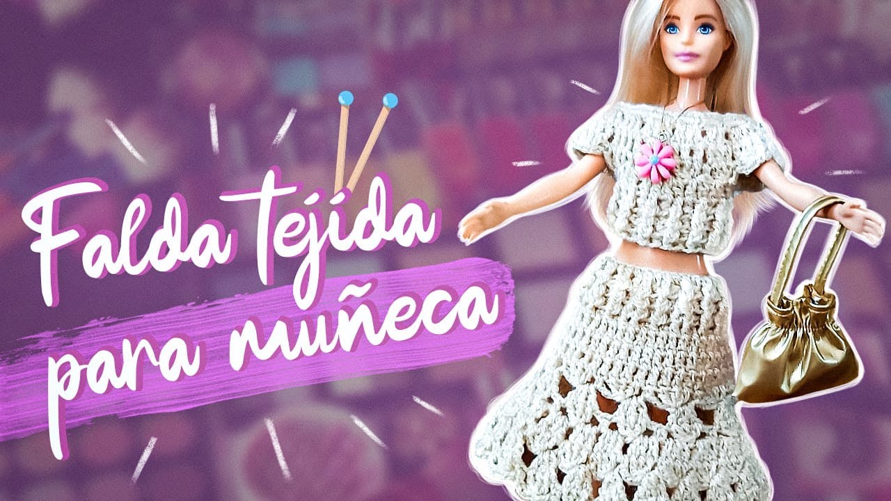 FALDA para MUÑECA BARBIE tejido a CROCHET | ¡Tutorial paso a paso!