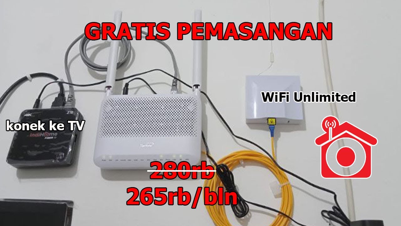Gratis pemasangan wifi!! harga paket indihome turun, bisa dipasang semua rumah.