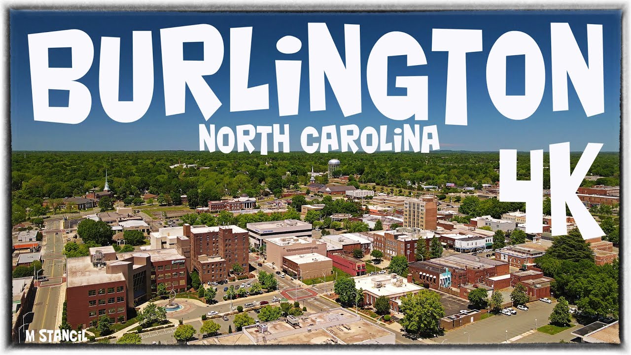 Burlington NC 4K (DJI Mavic Air 2 Footage) 17th Largest City in NC.  B-Town!!!