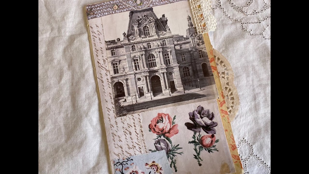 #The100DayProject | Day 93 : layered envelope journal page| Inspired by : Paris
