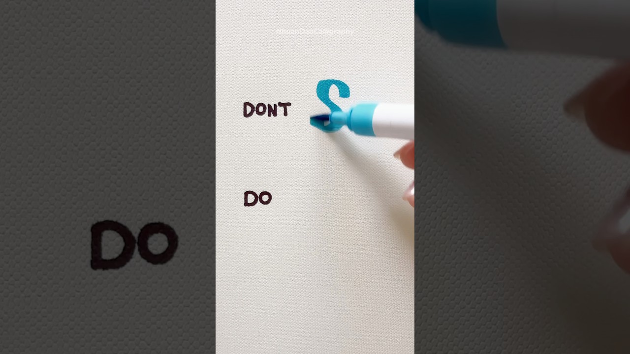 Don&rsquo;t vs Do | Letter &ldquo;S&rdquo; #shorts #nhuandaocalligraphy #lettering