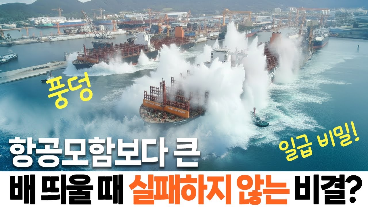 항공모함보다 큰 선박 4척을 한꺼번에 물에 빠뜨리는 비결