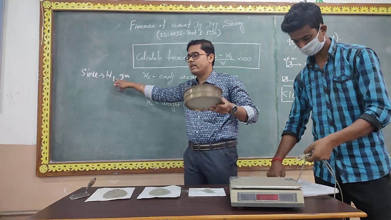 Determine the Fineness of a Cement Sample by Dry Sieving Method