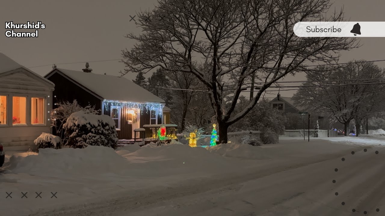 Cinematic Christmas eve Snowfall | First snow of winter | Saint John | New Brunswick | Canada