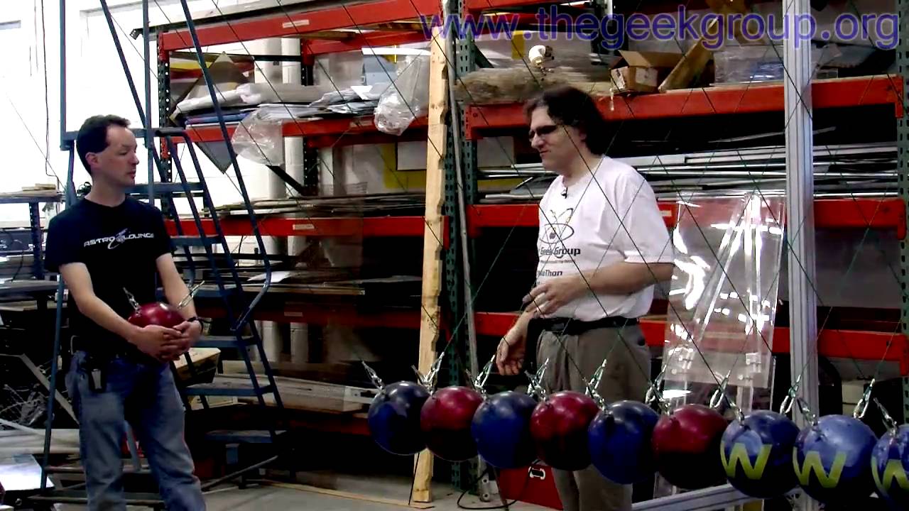The Geek Group's World's Largest Newton's Cradle