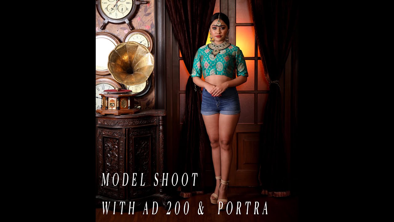 Model shoot at La fabuloso Ahmedabad Pre wedding Location  Godox AD 200 .