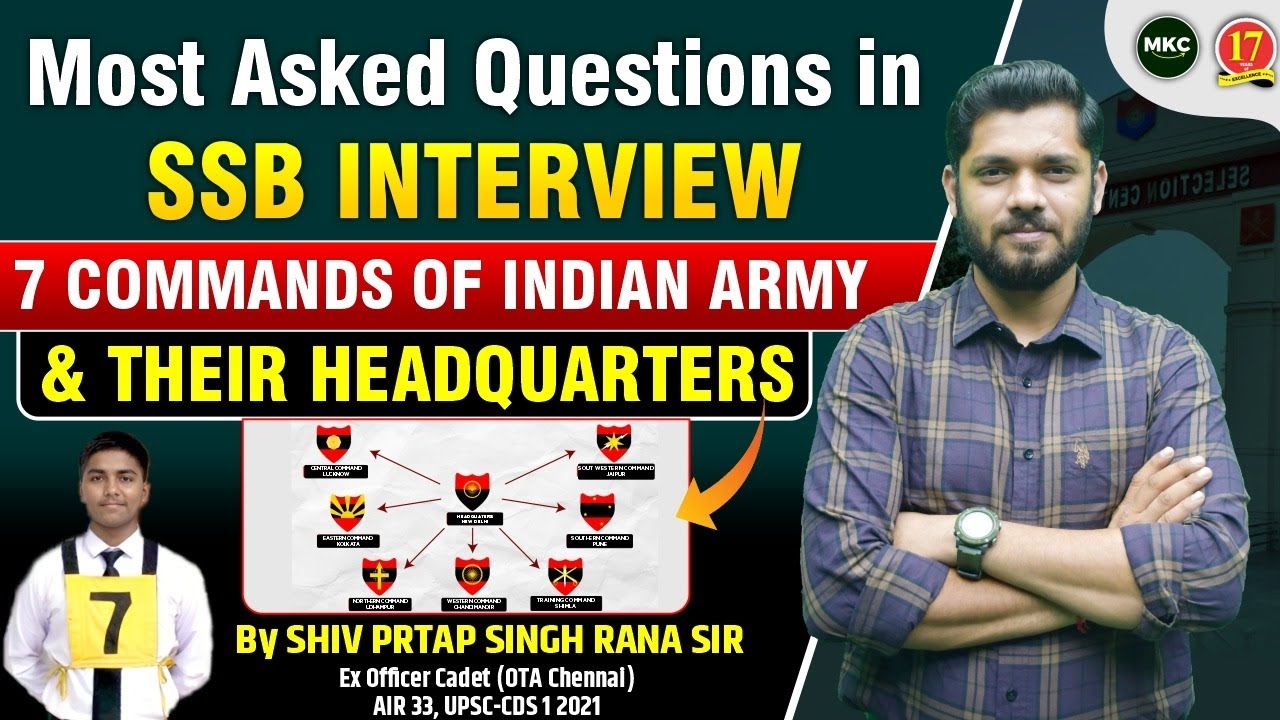 7 Commands of the Indian Army & Their Headquarters | SSB Personal Interview Questions | Must Watch!