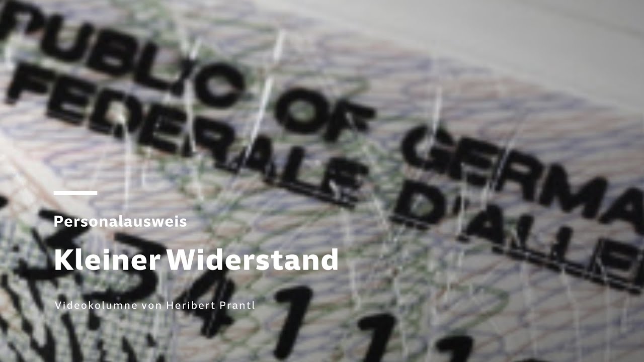 Fingerabdruck im Personalausweis - Kleiner Widerstand