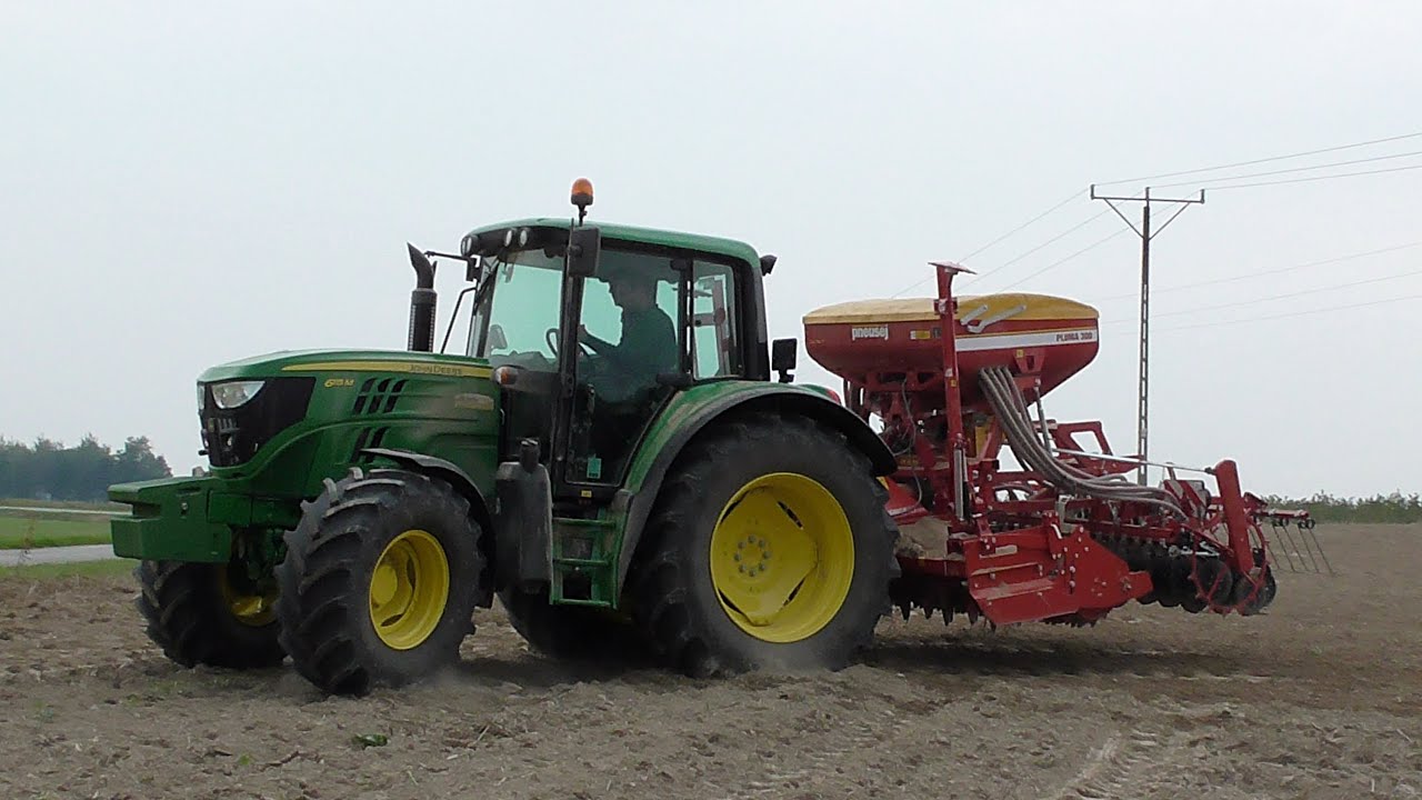 Siew Pszenicy 2015 - John Deere 6115M WANICKI AGRO + Perugini Concept & Pneusej Pluma 300