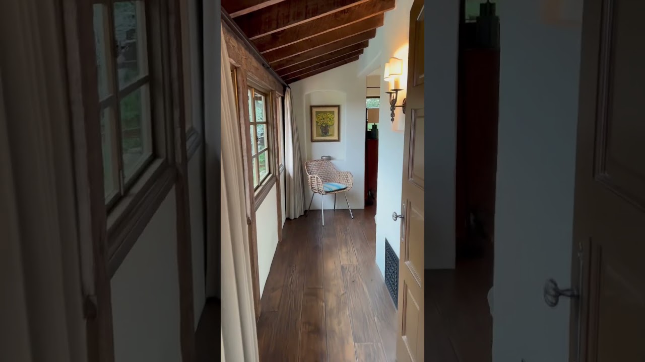 Master bedroom in a $4M Spanish Revival