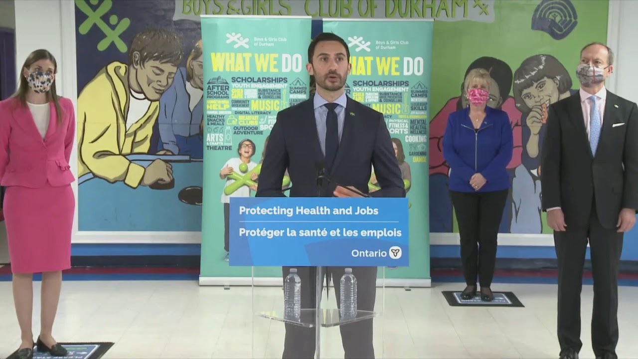 1:15pm EST: Minster Lecce makes an announcement on the Ontario COVID-19 Child Benefit