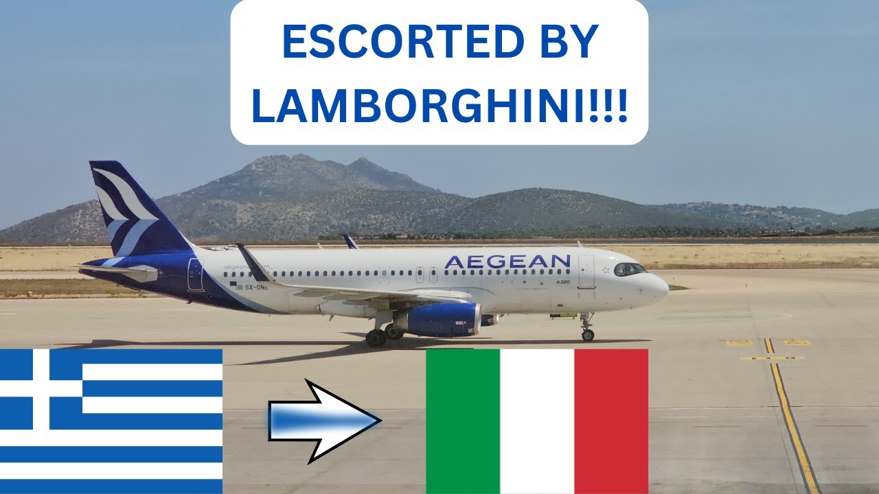 TRIP REPORT | FIRST TIME WITH AEGEAN | ESCORTED BY LAMBORGHINI | AIRBUS A320 | ATHENS TO BOLOGNA.