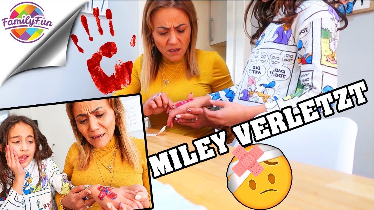MILEY VERLETZT 🤕 MAMA GESCHOCKT muss VERBAND wechseln - Family Fun