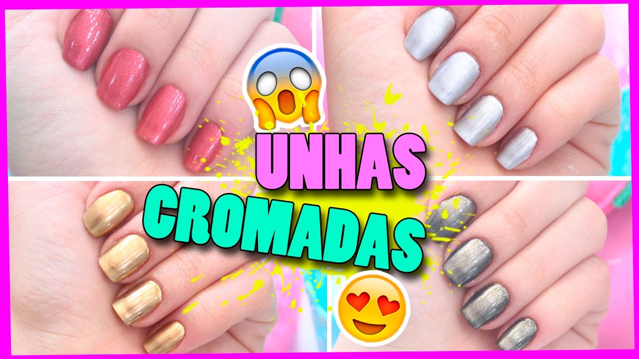 TRUQUES PARA FAZER UNHAS CROMADAS EM CASA | Jana Taffarel