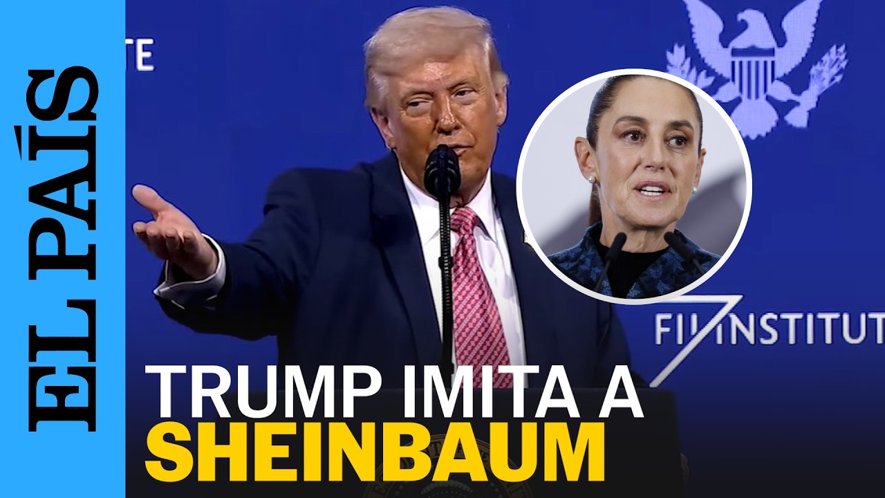 DONALD TRUMP imita a CLAUDIA SHEINBAUM en 
