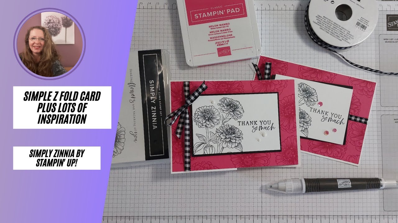 Simple Z fold card plus lots of inspiration - Simply Zinnia by Stampin' Up!
