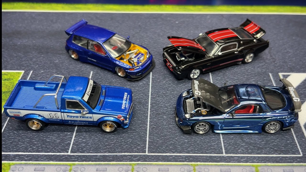 Краткий обзор поп-гонок: Mazda RX7, Pandem Honda Civic, Shelby GT500R и Pandem Datsun 620
