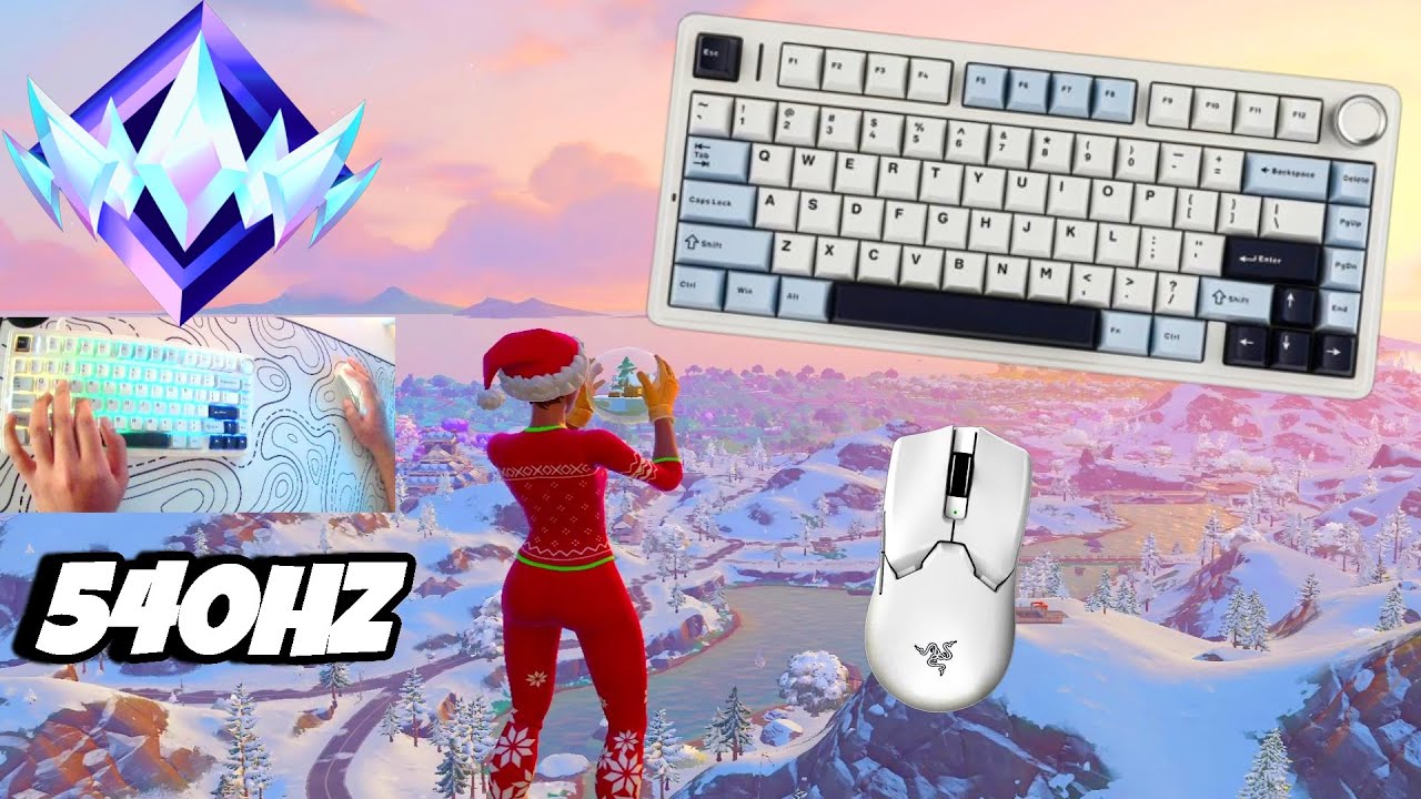 Aula F75 ASMR🤩 Unreal Ranked 💰 Satisfying Keyboard Fortnite 540 FPS Smooth 4K