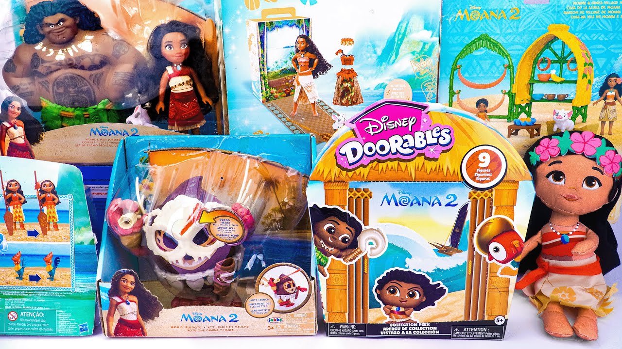 Unboxing Disney Moana Toys | Moana 2 Collection Peek Figure Set | Moana & Simea Village Home Playset