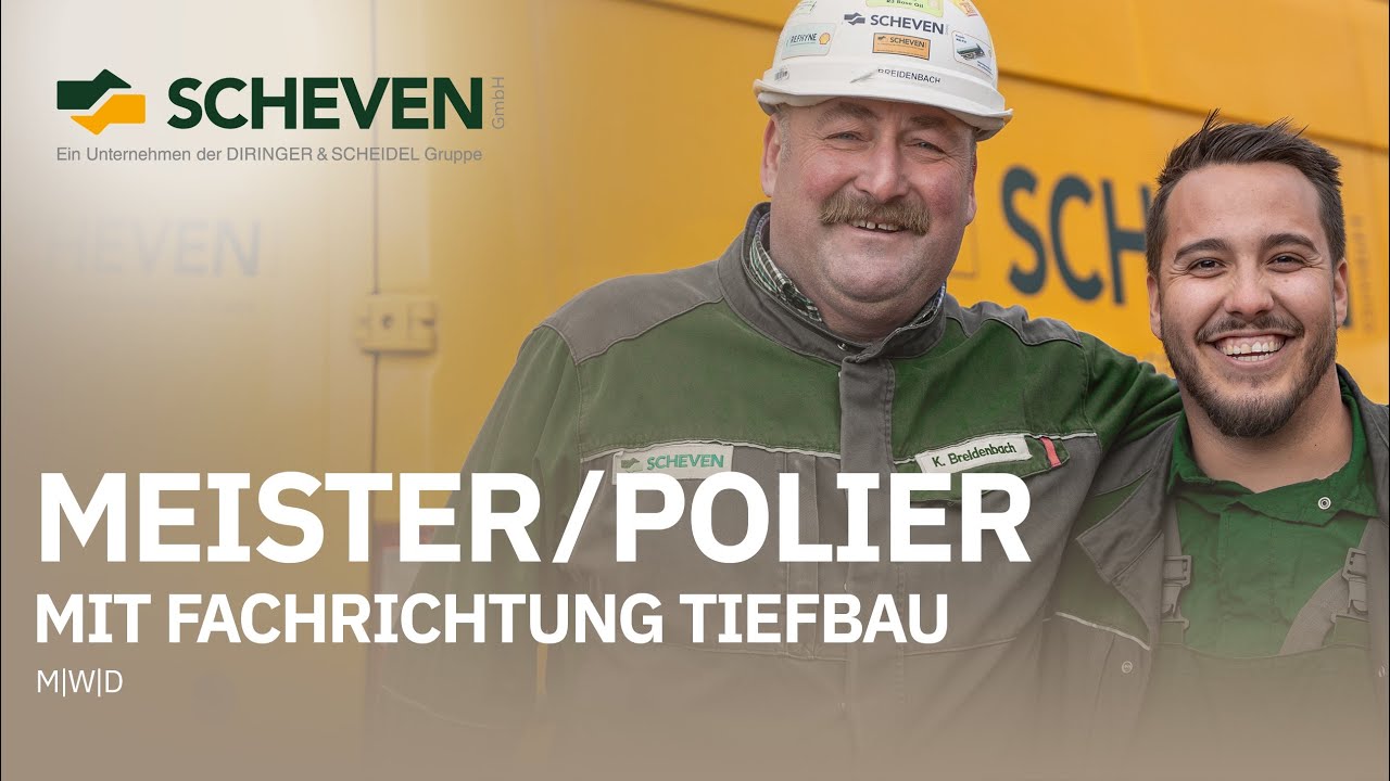 Polier (m/w/d) mit der Fachrichtung Tiefbau bei der Scheven GmbH