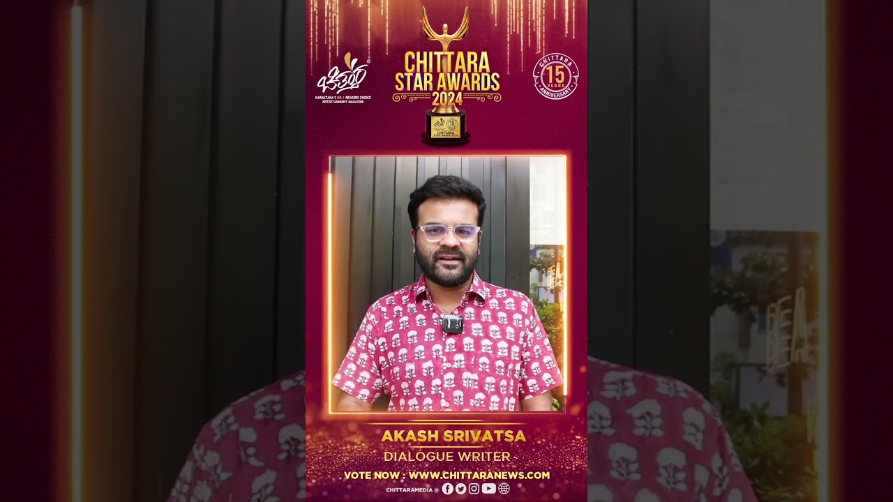 Akash Srivatsa | ChittaraStarAwards | Best Dialogue Writer 
