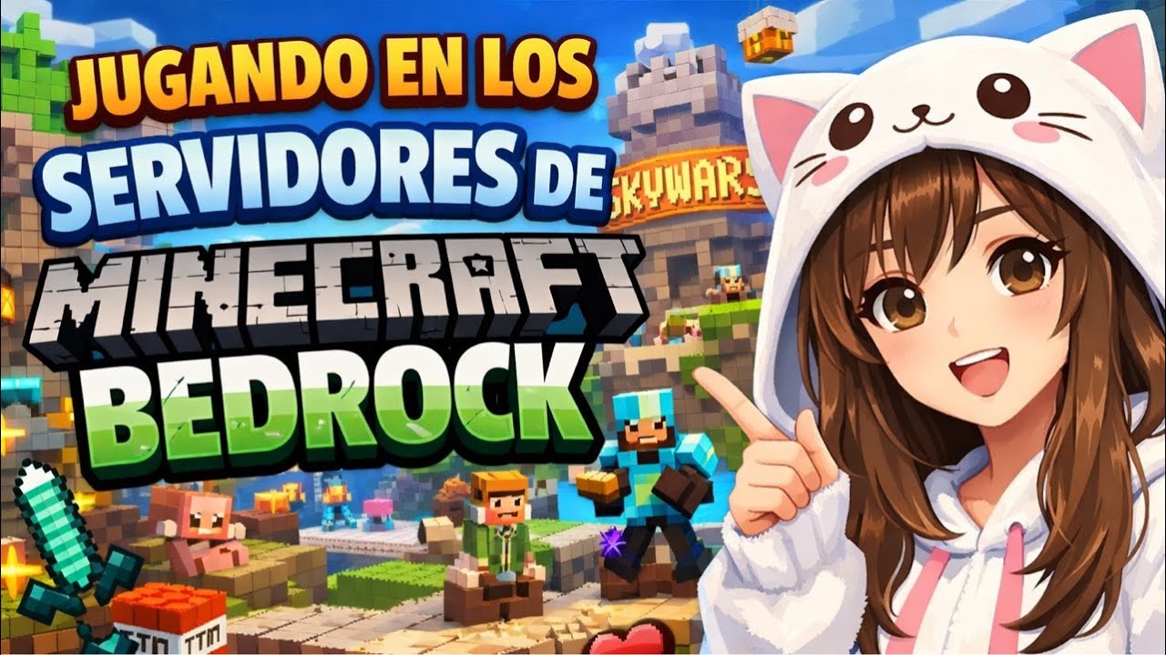 TE INVITO A JUGAR EN LOS SERVIDORES DE MINECRAFT BEDROCK 😼🩷🔥/suscribete