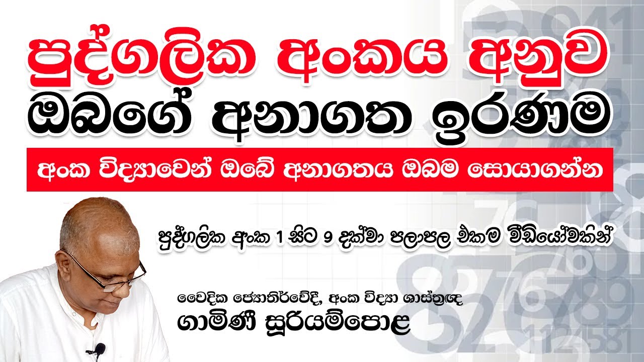 ඔබගේ පුද්ගලික අංකය අනුව ඔබගේ අනාගත ඉරණම | අංක විද්‍යාවෙන් ඔබේ අනාගතය ඔබම සොයාගන්න | Personal Number