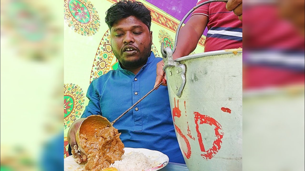 বিয়ে বাড়িতে ৪ বালতি গরুর গোস্ত ফিনিশ করে দিলাম 🤣🤣🤣