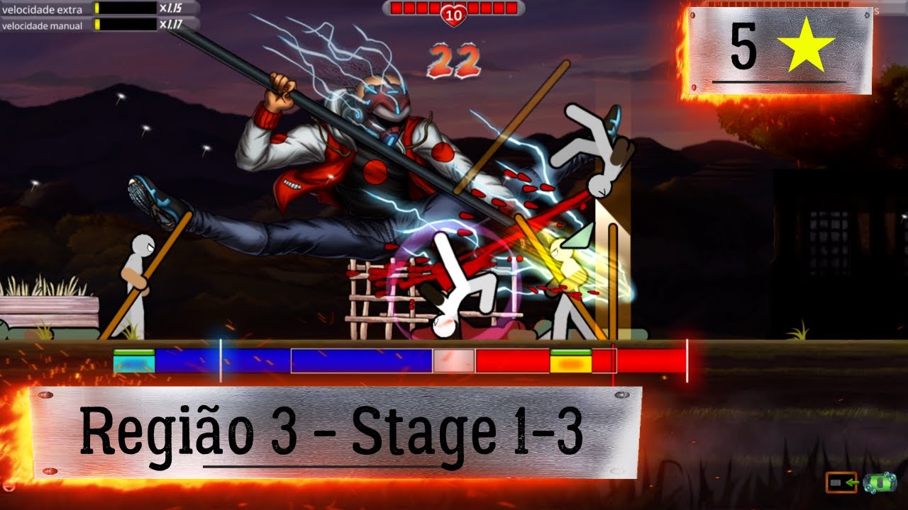 (Субтитры) One Finger Death Punch 2 &mdash; Регион 3, этапы 1-3 (5 звёзд)