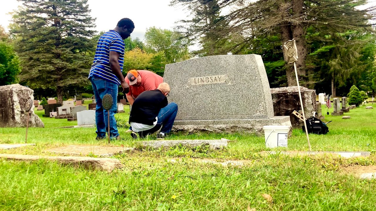 Re setting a huge Gravestone. (How its Made)