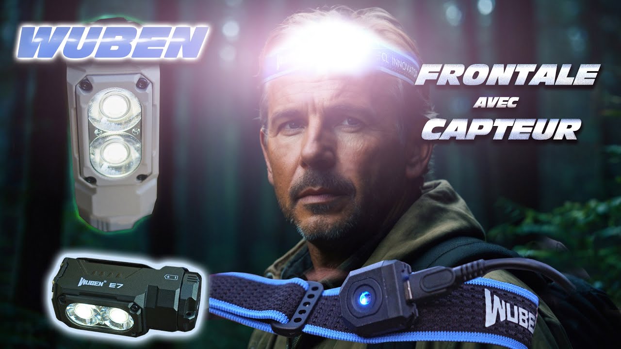Wuben E7 : LAMPE FRONTALE, super concept
