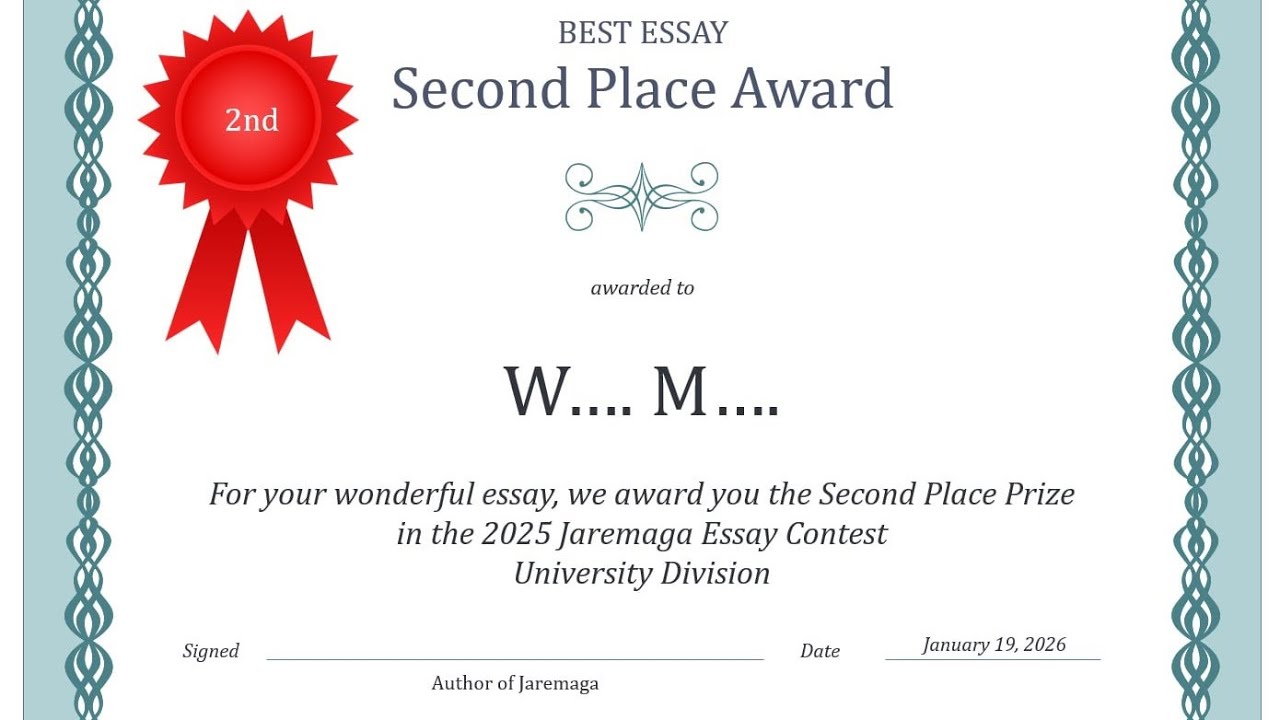 University 2nd Place Essay: Becoming a Successful University Student