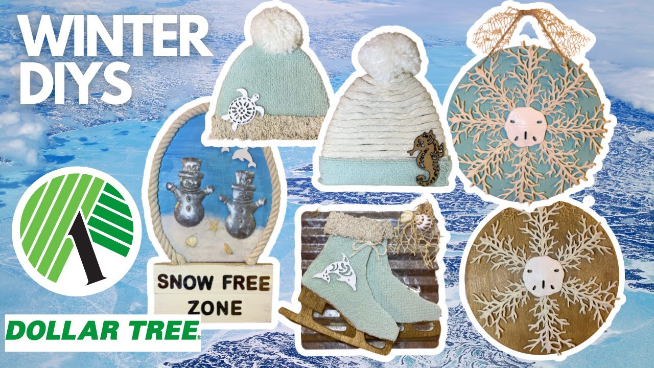 ❄️ NEW Coastal Winter DIYS with Dollar Tree Hacks