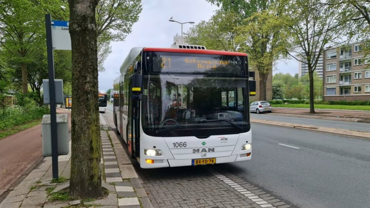 HTM lijn 21: Vrederust - Scheveningen Noord | HTM 1066 | 2022