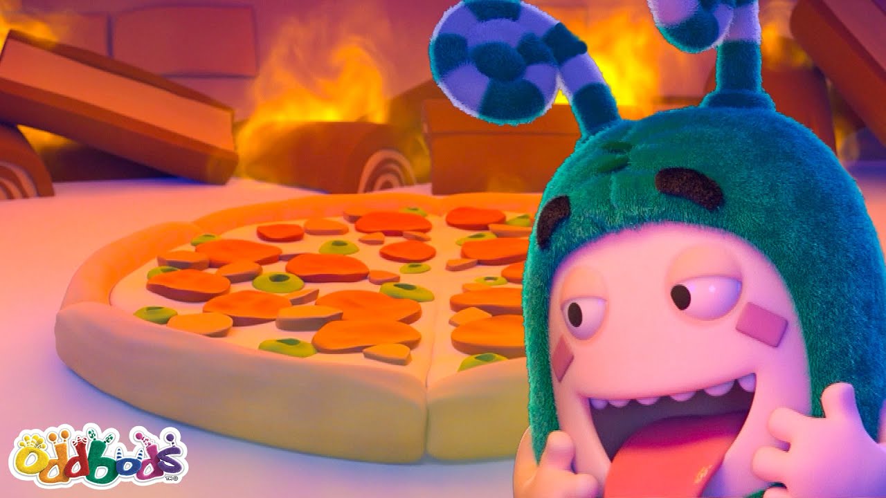 Pizza Party Time | Oddbods | Moonbug No Dialogue Comedy Cartoons for Kids