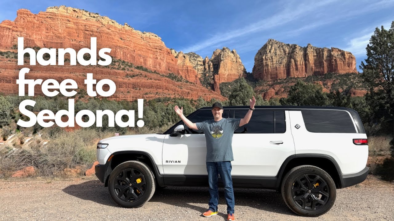 Поездка на Rivian R1S в Седону с использованием универсальной системы управления без помощи рук (...
