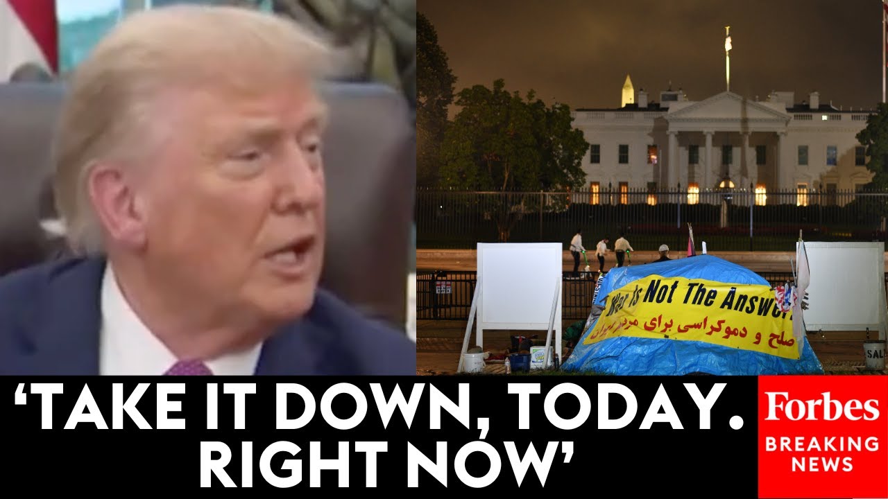Trump Orders Removal Of White House Peace Vigil Protest Tent After Reporter Says It's 'Anti-Trump'