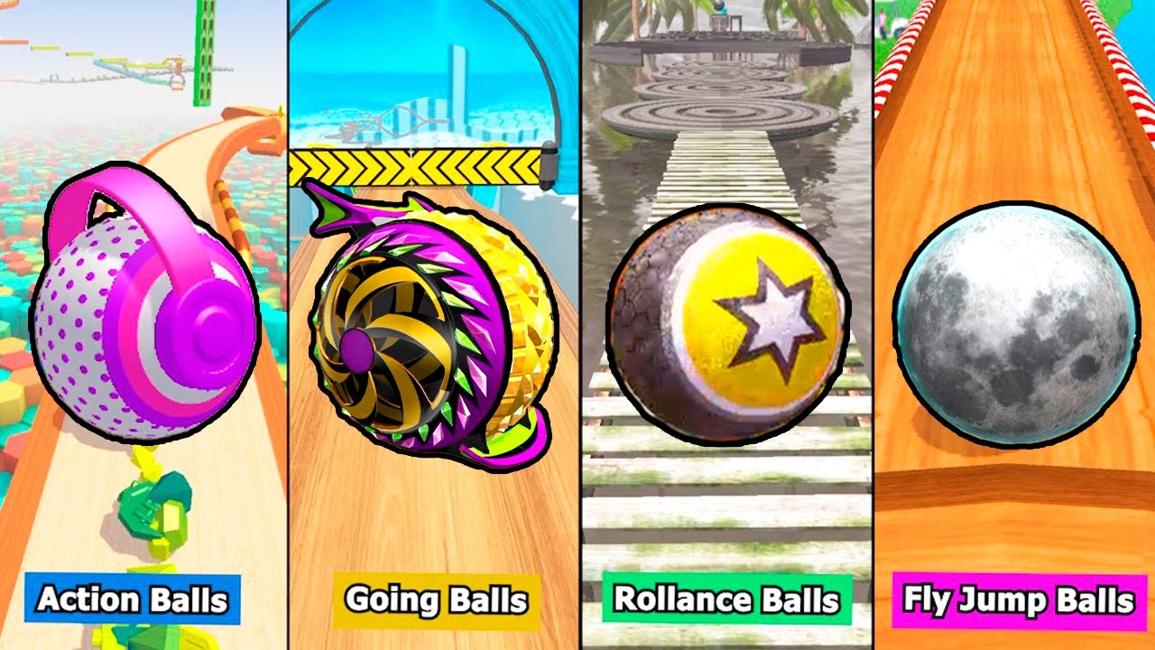 Going Balls vs Rollance Balls vs Action Balls vs Fly Jump Balls: The Hardest Levels Ever! Race 1193