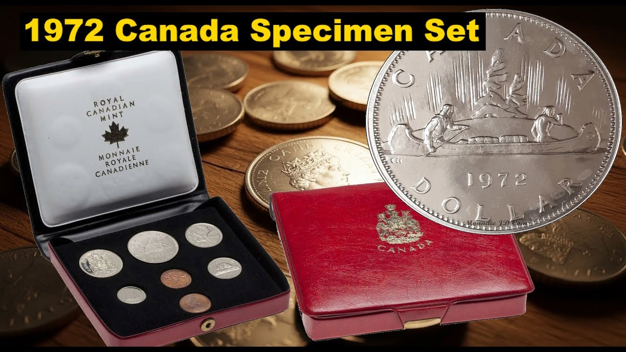 1972 Canada Specimen Set &ndash; Rare Double Penny Voyageur 7 Coin Set Unboxed!