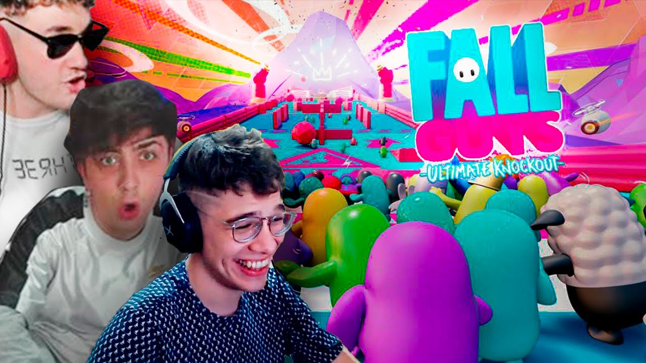 Carrera juega Fall Guys con Santutu y Unicornio