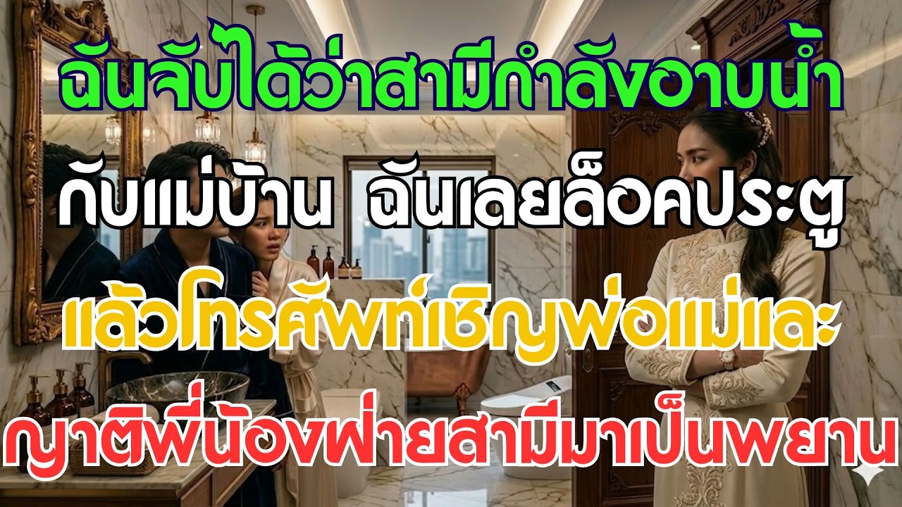 ฉันจับได้ว่าสามีอาบน้ำกับแม่บ้าน ฉันเลยล็อคประตูแล้วโทรเรียกพ่อแม่และญาติฝั่งสามีมาดูให้เห็นกับตา