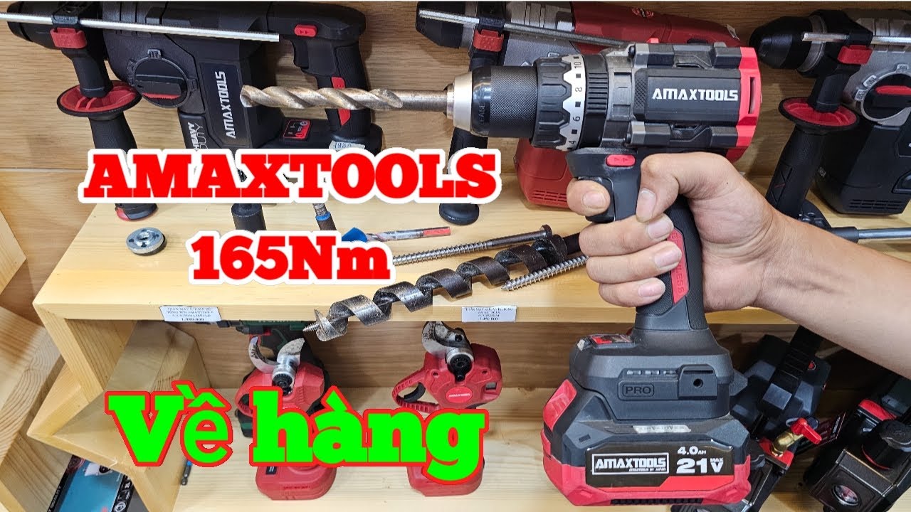 💥🔥Test thực tế máy khoan pin AMAXTOOLS 165nm chiến công trình khỏe rẻ |Máy Xây Dựng Hồng Nhiên