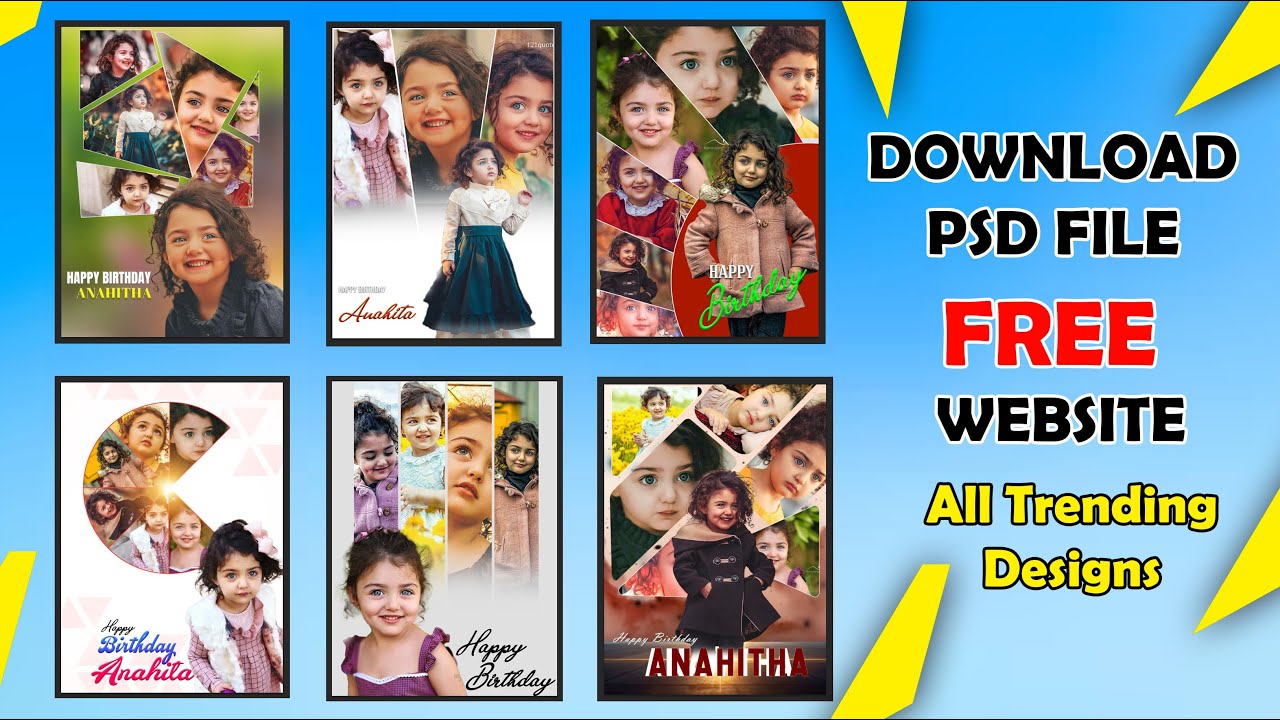 DOWNLOAD FREE PSD FILE  ll Customized Photo Frame Design ll Collage photo frame II Trending designs